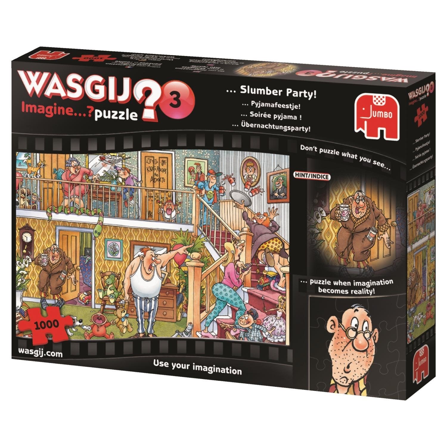 Jumbo Wasgij Imagine 3 Slumber Party Jigsaw Puzzle 1000 Piece 